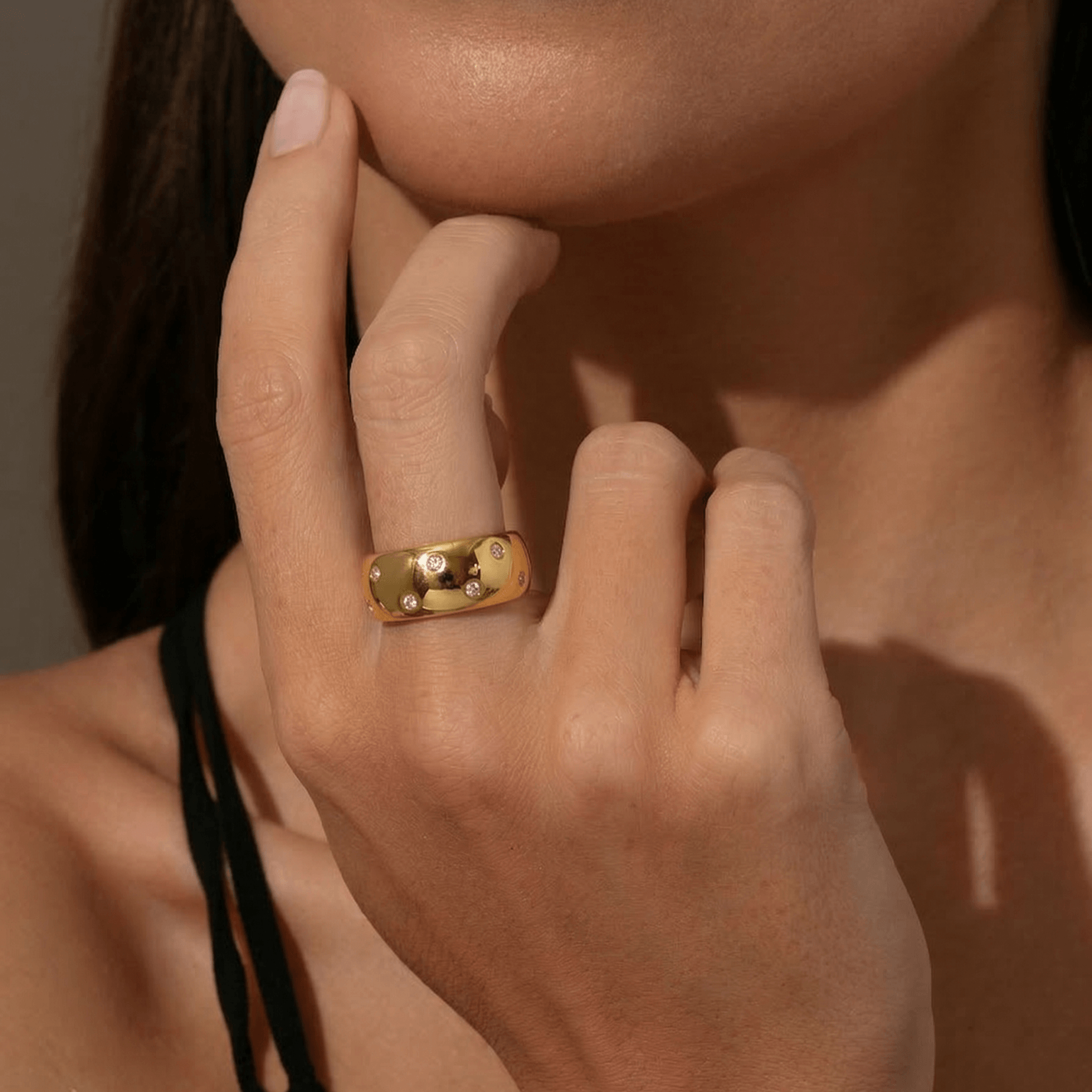 Stellar Band, waterproof 18k gold-plated stainless steel