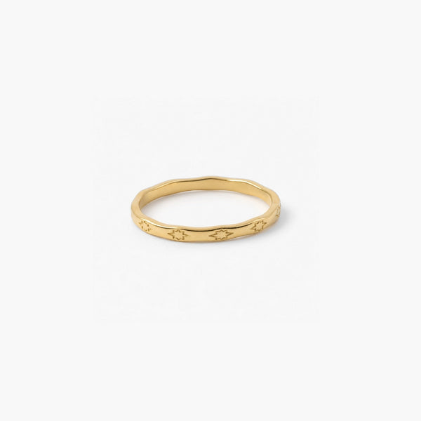 Sun Loop Ring – Stackable 18k Gold Plated Ring