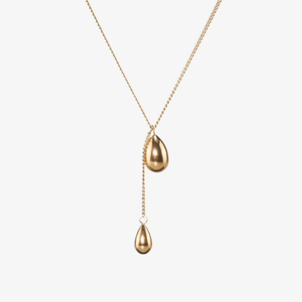 Teardrop Dangle Necklace – Waterproof 18k Gold Plated