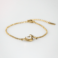 Teardrop Curve Bracelet – Waterproof 18k Gold