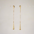 Teardrop Dangle Chain Earrings - Waterproof Gold Earrings