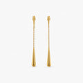 Teardrop Dangle Chain Earrings - Waterproof Gold Earrings