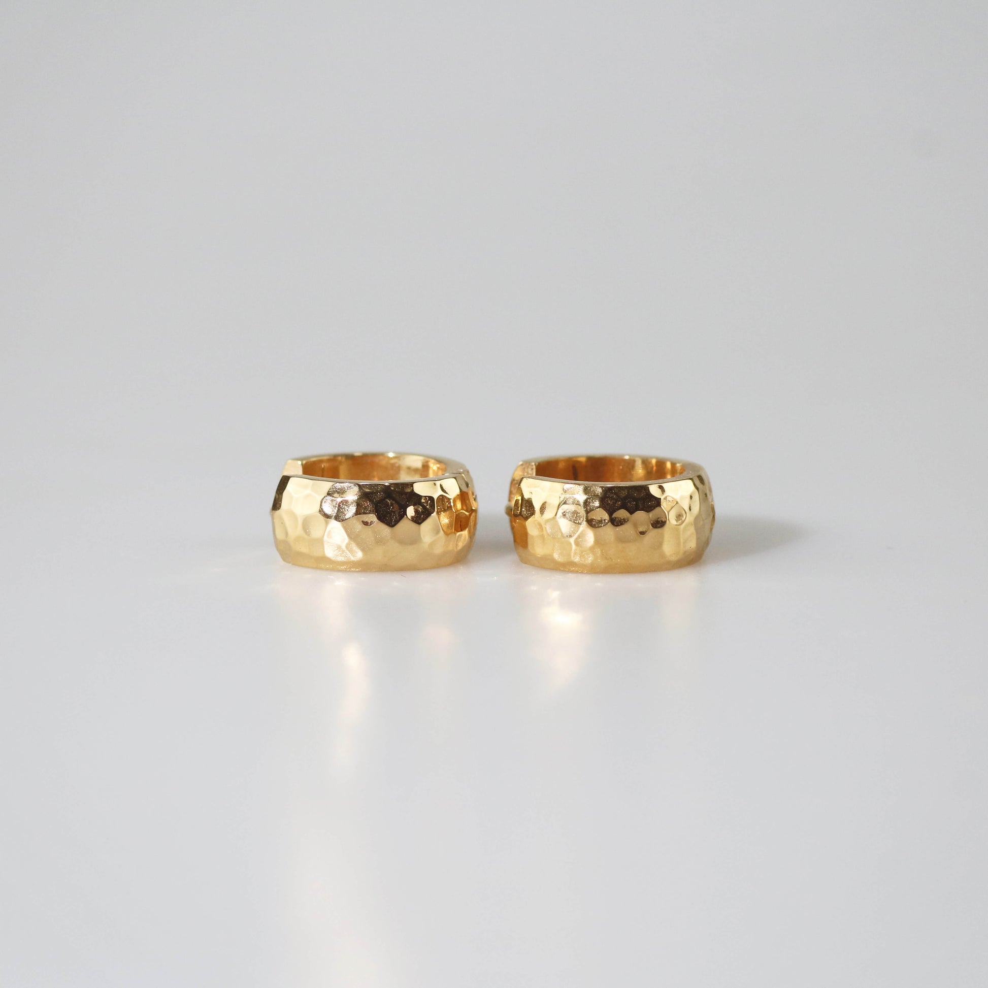 Hammered Texture Small Hoops