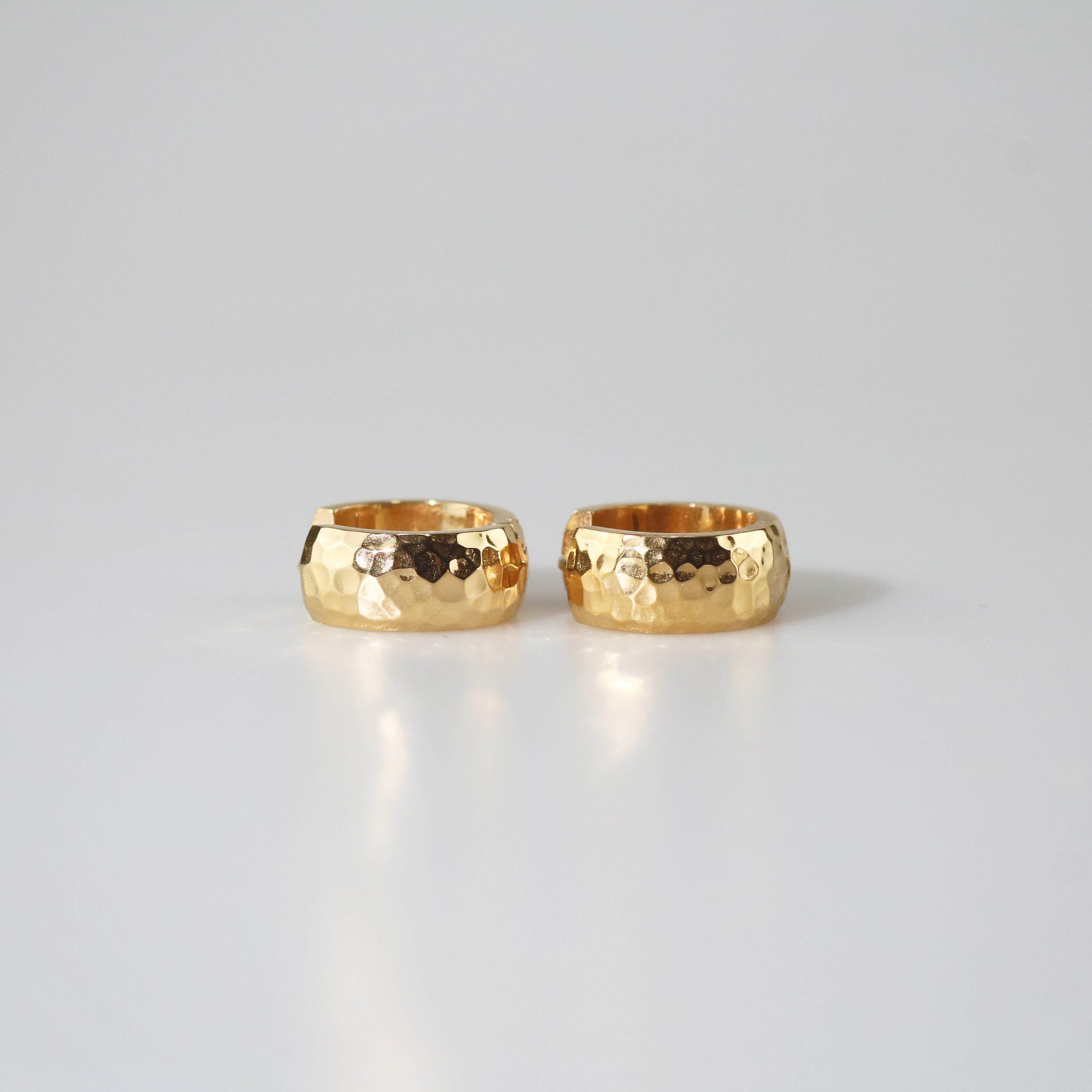 Hammered Texture Small Hoops