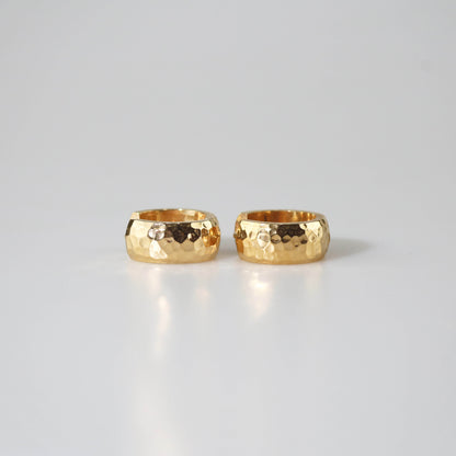 Hammered Texture Small Hoops