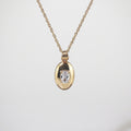 Oval Pendant Necklace – Waterproof Gold Stainless Steel