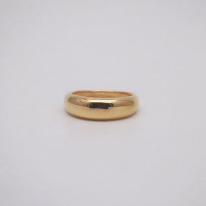Thin Dome Ring, waterproof 18k gold-plated stainless steel