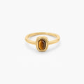 Tiger's Eye Ring — Waterproof 18k Gold Stainless Steel