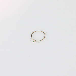 Tiny Green Stone Stacking -Ring
