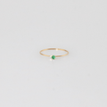 Tiny Green Stone Stacking Ring