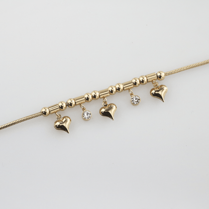 Triple Hearts Charm-Bracelet