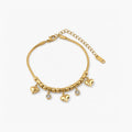 Triple Hearts Charm Bracelet – Waterproof 18k Gold Plated