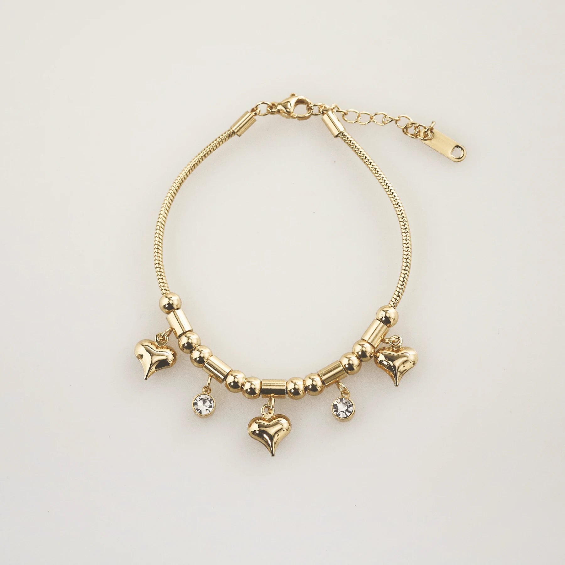 Triple Hearts Charm Bracelet