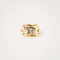 Triple Link Rectangle CZ Ring