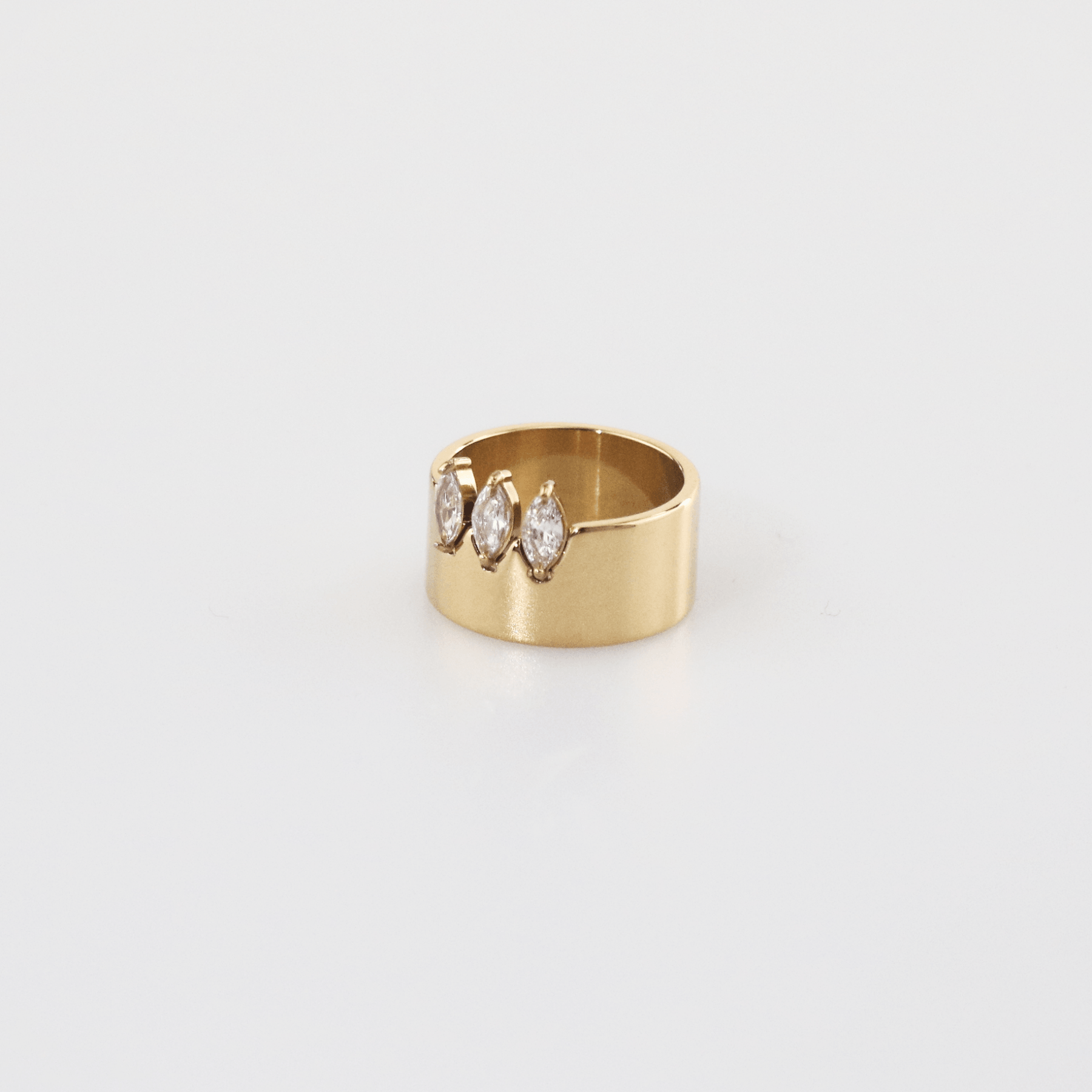 Triple Marquise CZ Band-Ring