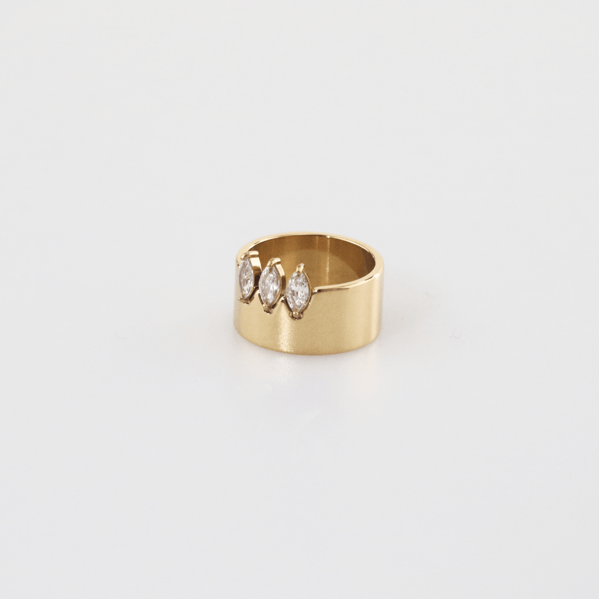 Triple Marquise CZ Band-Ring