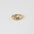Triple Stone Hammered Ring 