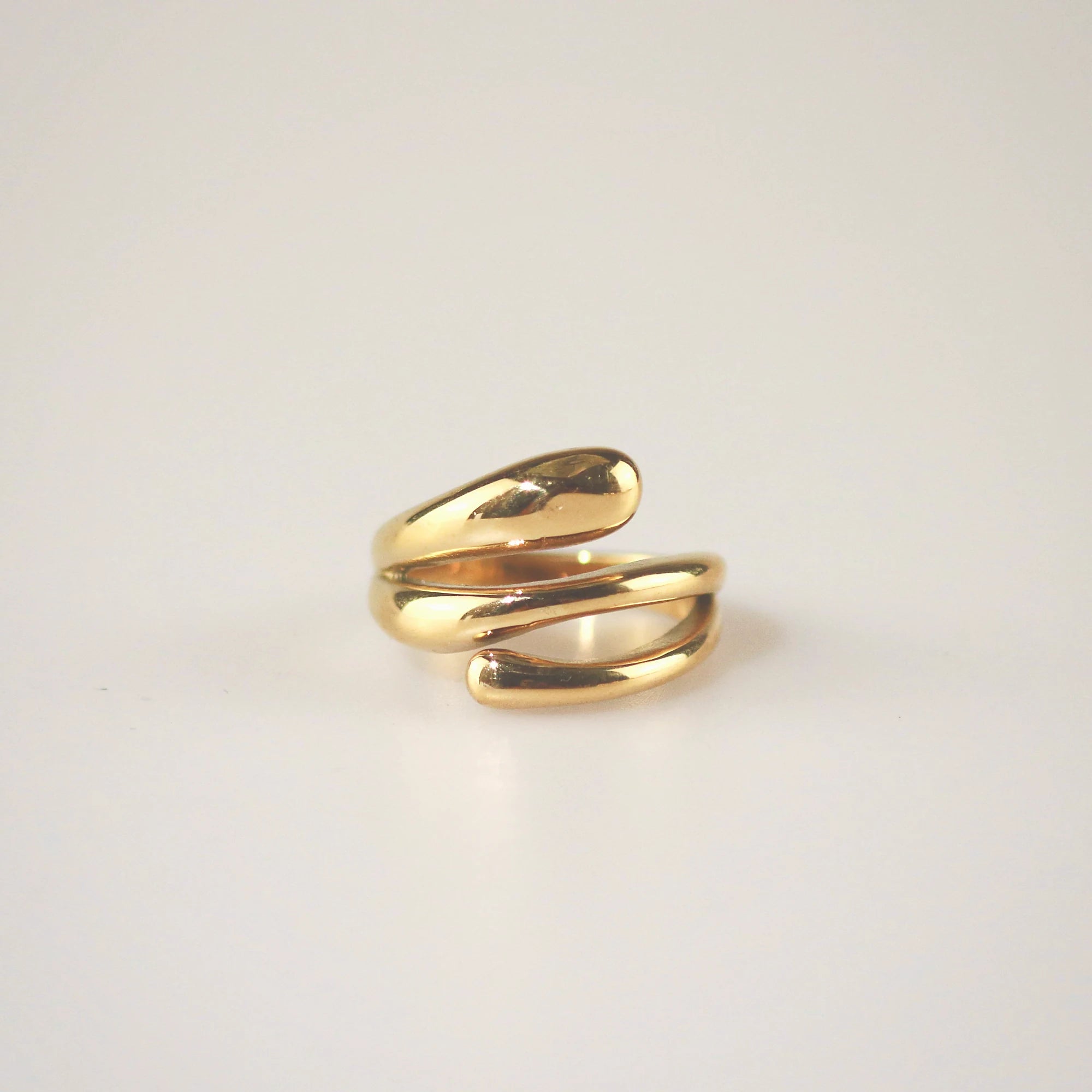 Meideya Jewelry Gold Triple Row Ring