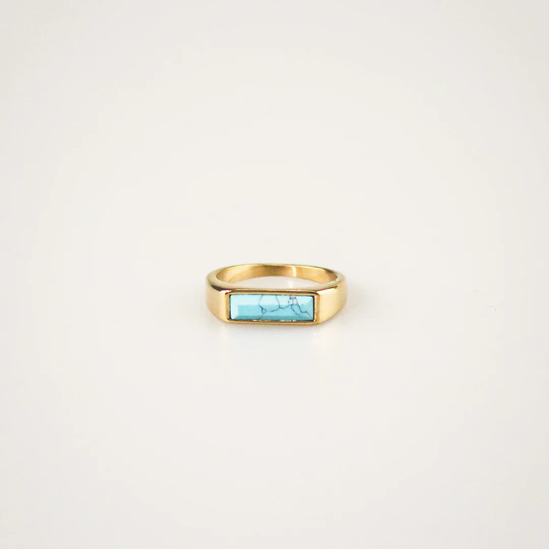 gold turquoise ring