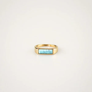 gold turquoise ring