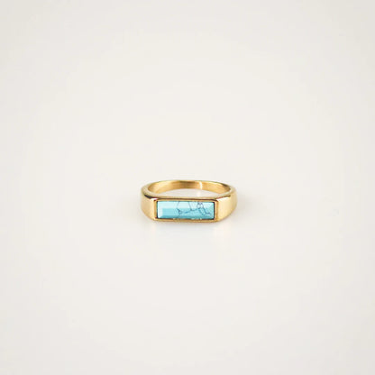 gold turquoise ring