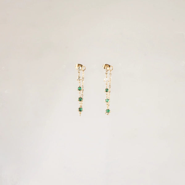 Twinkling Chain Earrings – Waterproof Gold Studs