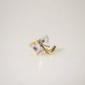 Twins CZ Ring: Waterproof 18k Gold Plated Stainless Steel Ring