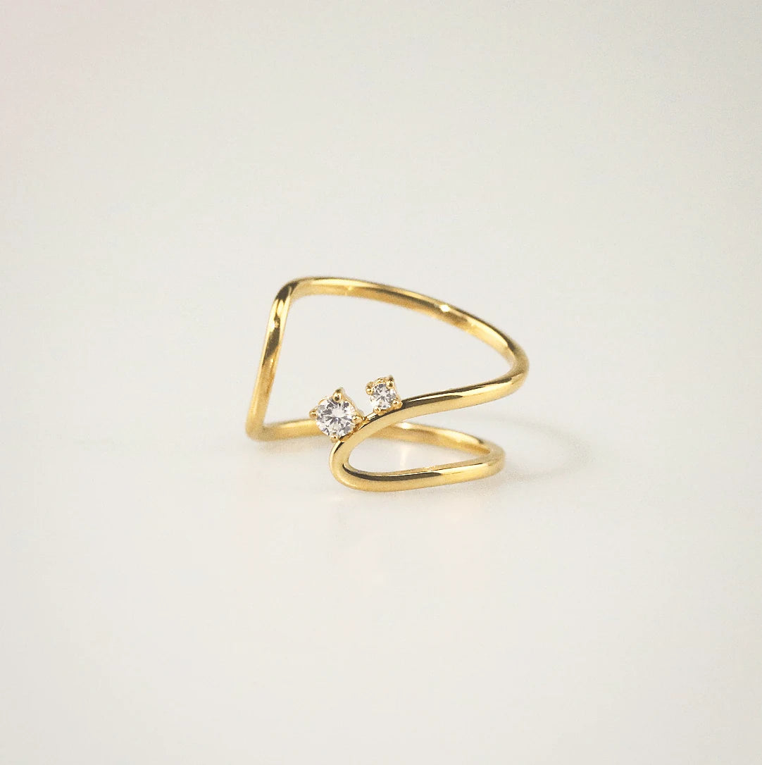 Meideya Jewelry Vera Curve Twin Ring