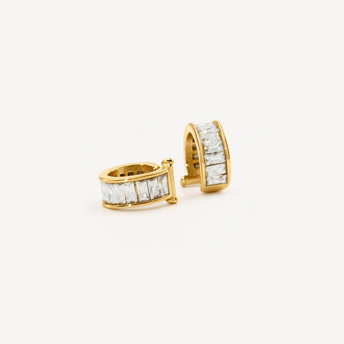 White Baguette Ear Cuff