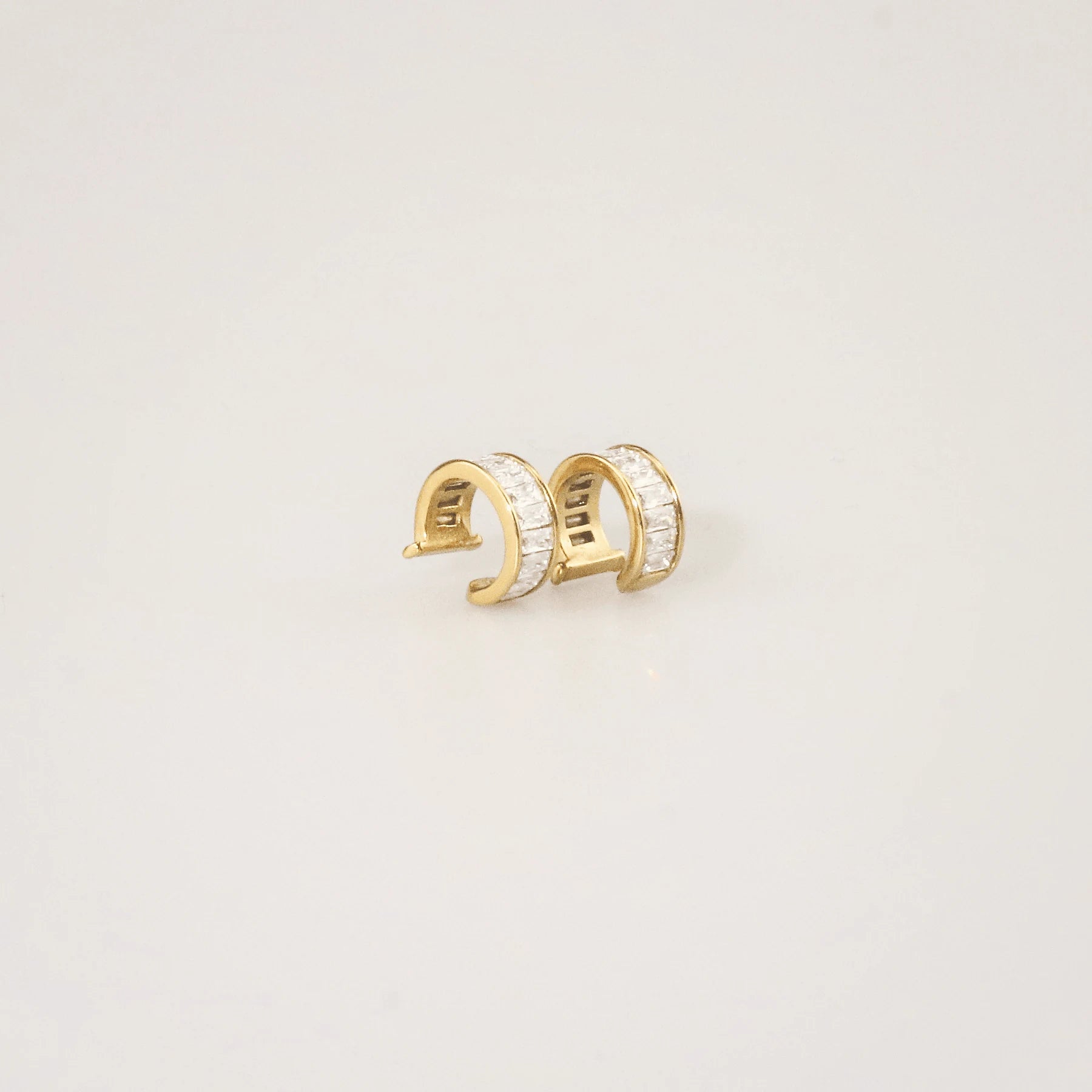 White Baguette Ear Cuff