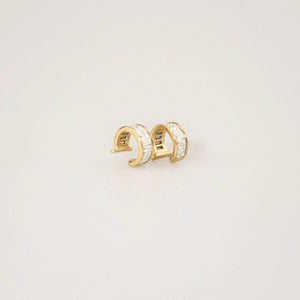 White Baguette Ear Cuff