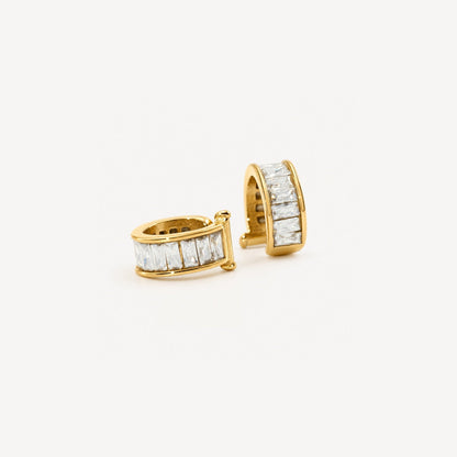 White Baguette Ear Cuff
