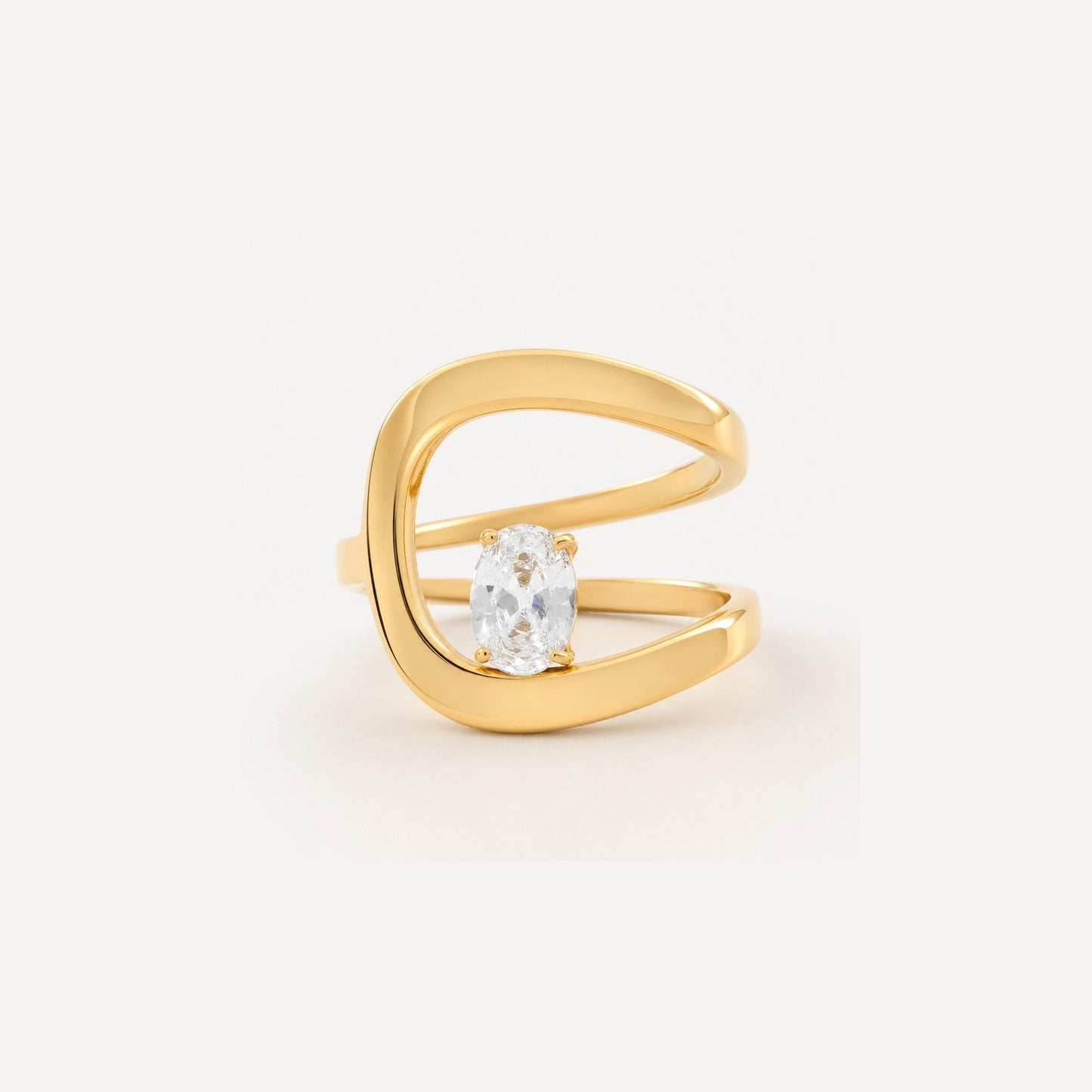 CZ Ring — Waterproof, Tarnish-Free 18k Gold
