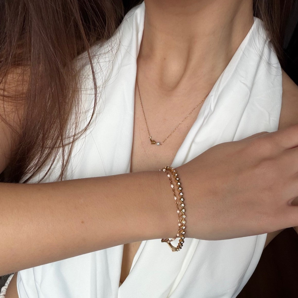 Twinkle Bangle, waterproof 18k gold-plated stainless steel