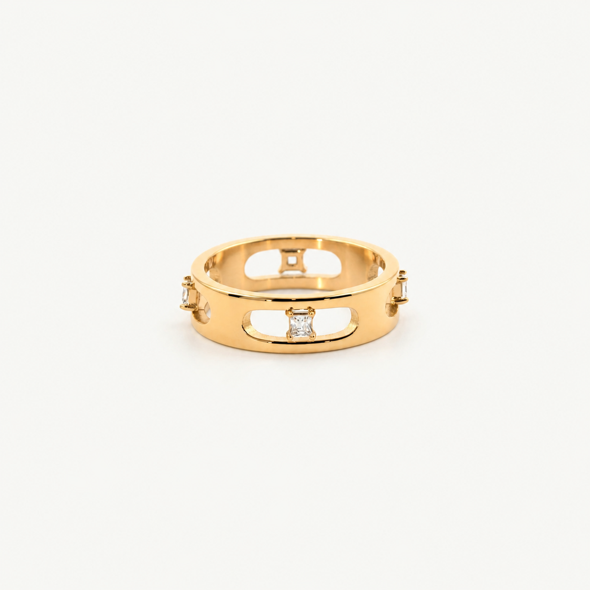 Astra Eternity Ring - Waterproof 18k Gold Plated Stainless Steel Stacking Ring
