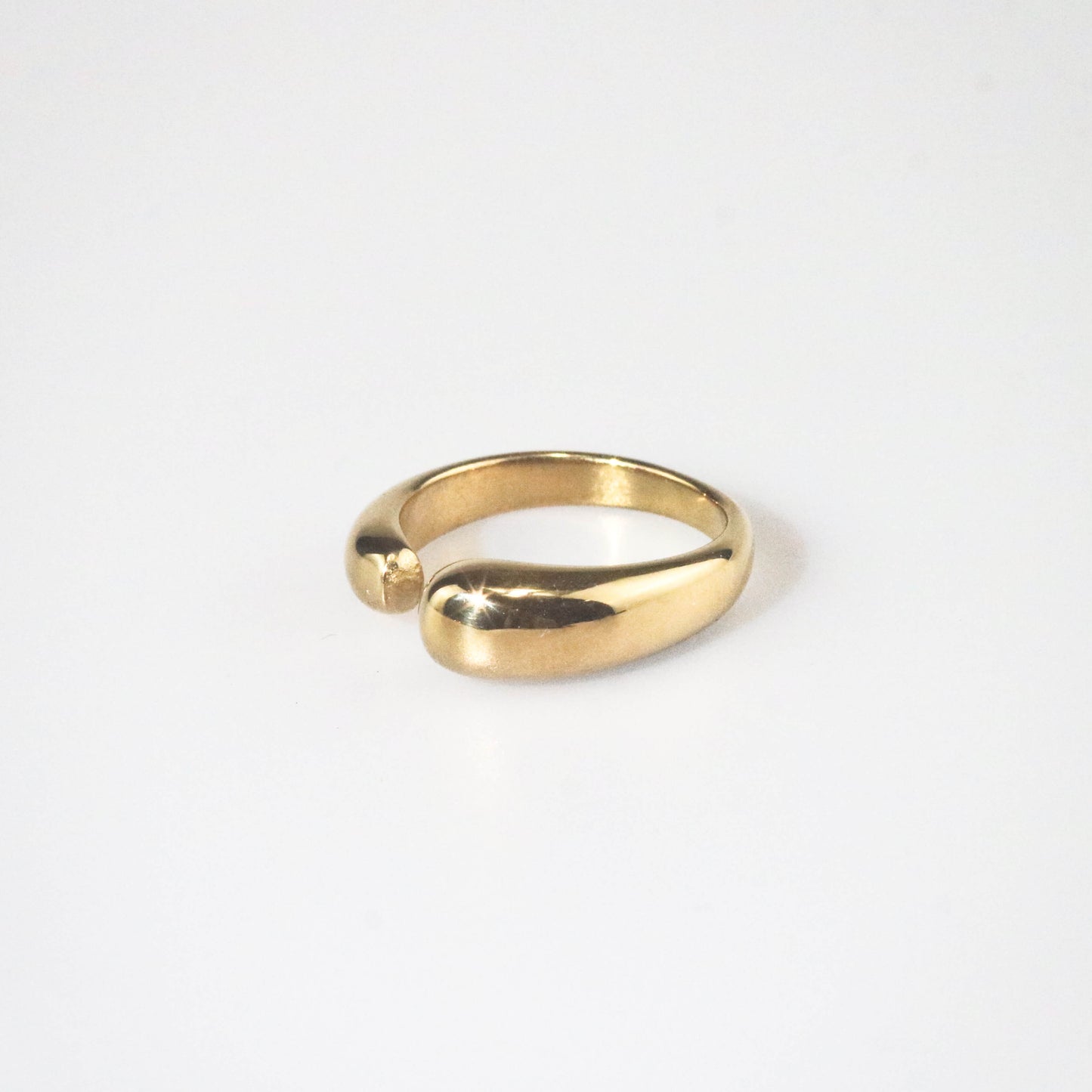 Gold open band ring