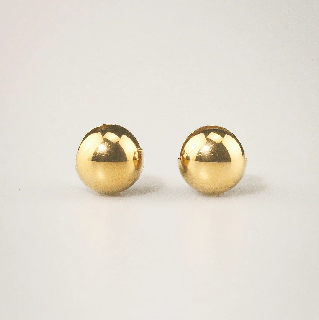 ball earrings gold