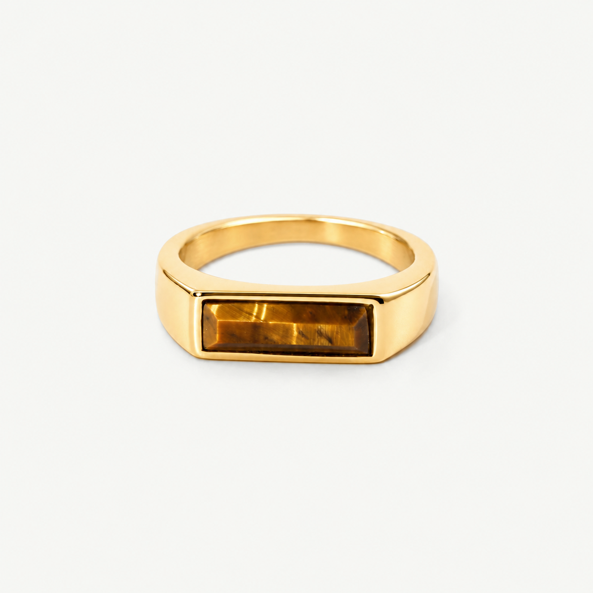 Bar Tigers Eye Ring