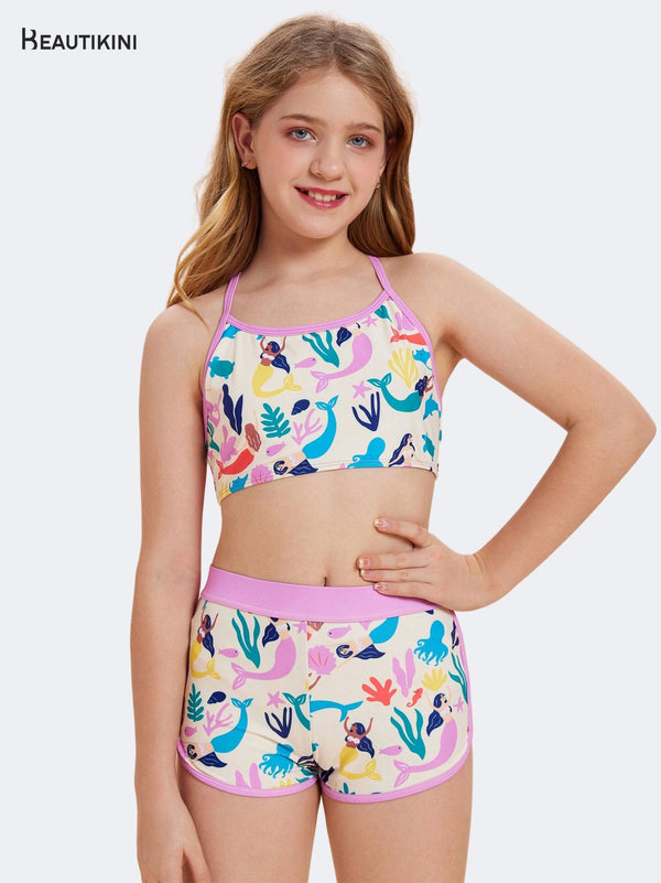 BEAUTIKINI Girls' Ocean - Fairy - Tale - style Two - piece Swimsuit - Stylr