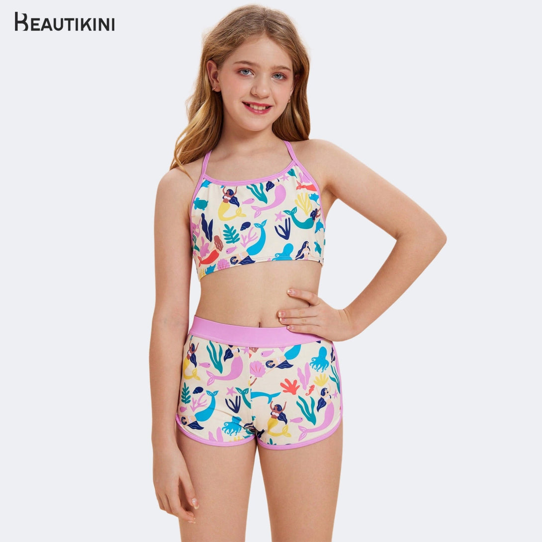 BEAUTIKINI Girls' Ocean - Fairy - Tale - style Two - piece Swimsuit - Stylr