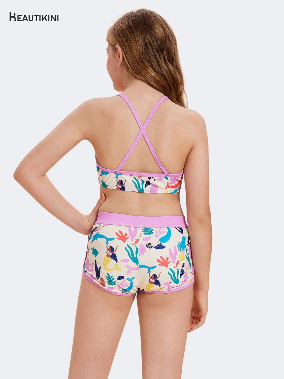 BEAUTIKINI Girls' Ocean - Fairy - Tale - style Two - piece Swimsuit - Stylr