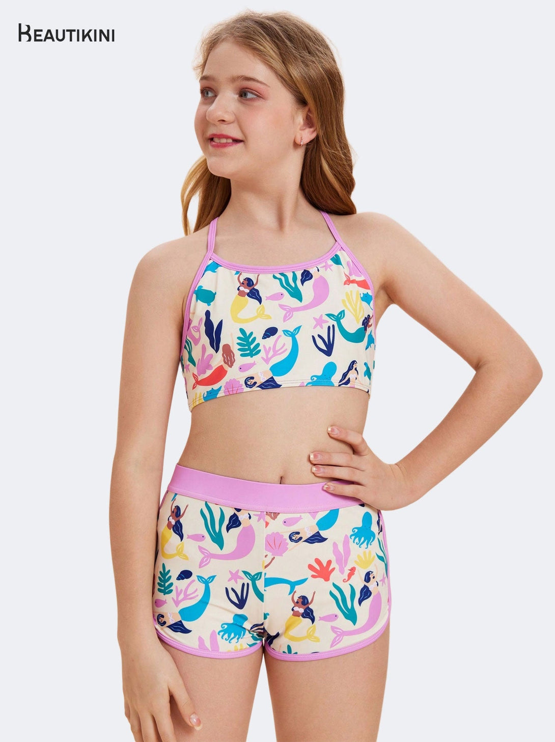 BEAUTIKINI Girls' Ocean - Fairy - Tale - style Two - piece Swimsuit - Stylr
