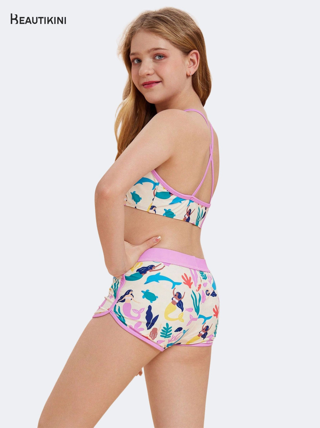 BEAUTIKINI Girls' Ocean - Fairy - Tale - style Two - piece Swimsuit - Stylr