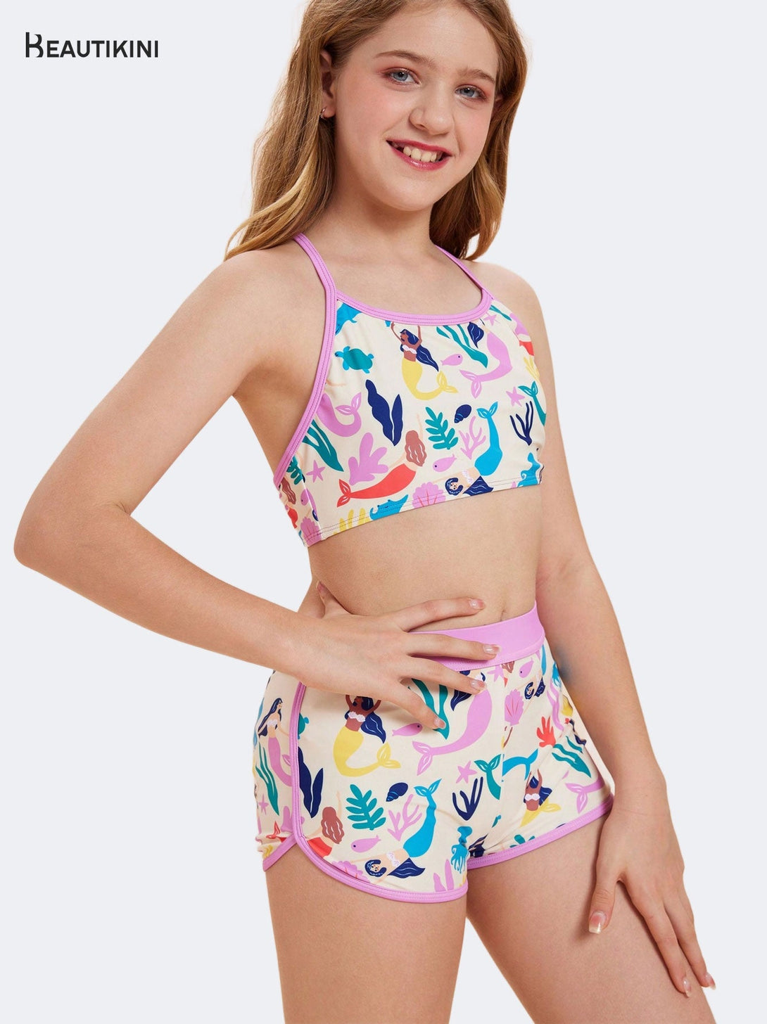 BEAUTIKINI Girls' Ocean - Fairy - Tale - style Two - piece Swimsuit - Stylr