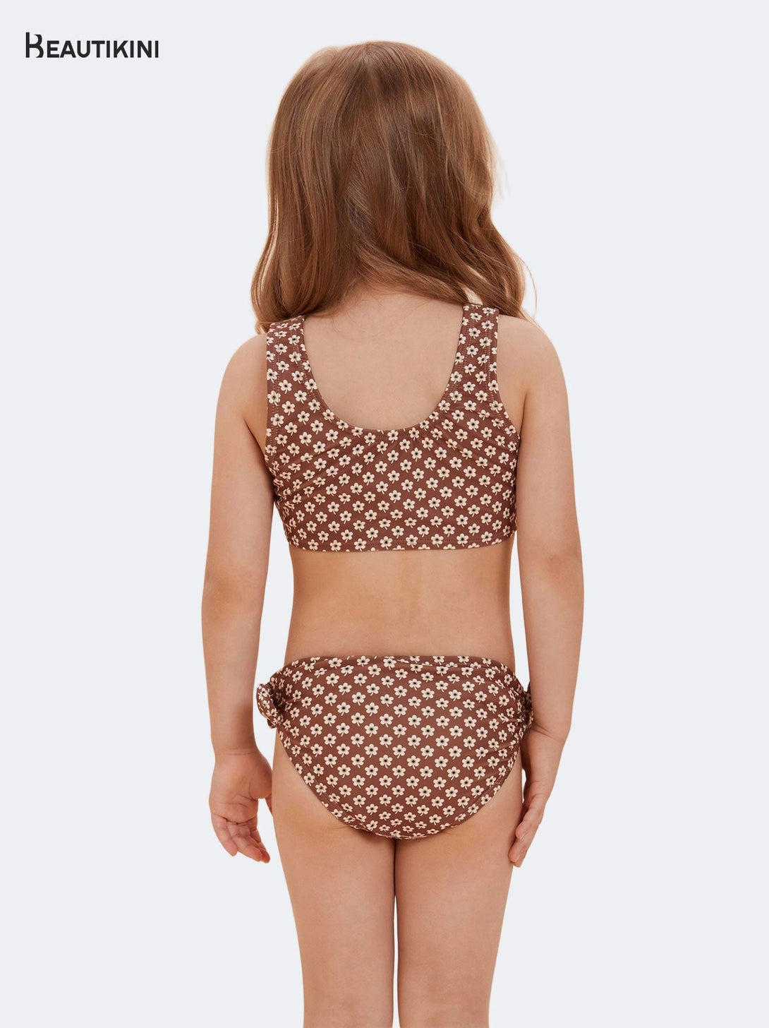Beautikini Kids' Floral - Print Two - Piece Swimsuit - Stylr