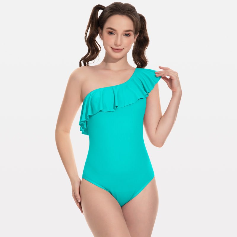 Beautikini One Piece One Shoulder Leakproof Period Swimwear - Stylr