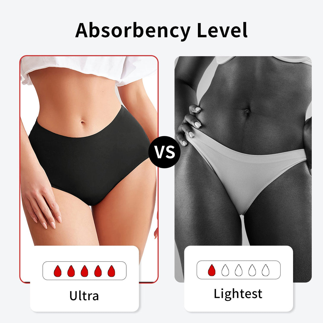 Beautikini Stretch Seamless Mid High Waisted Period Underwear - Stylr