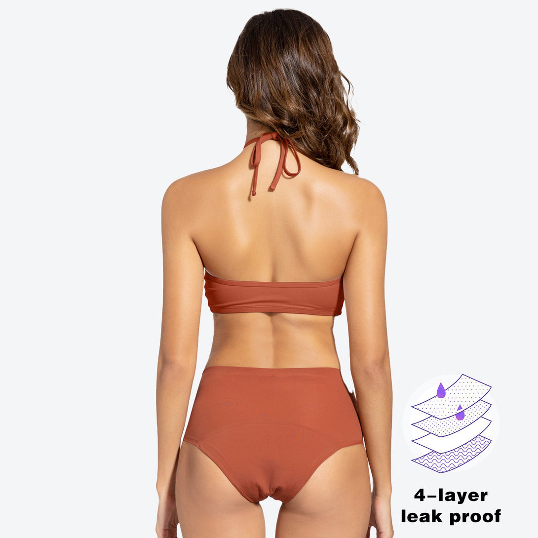 Beautikini Stretch Seamless Mid High Waisted Period Underwear - Stylr