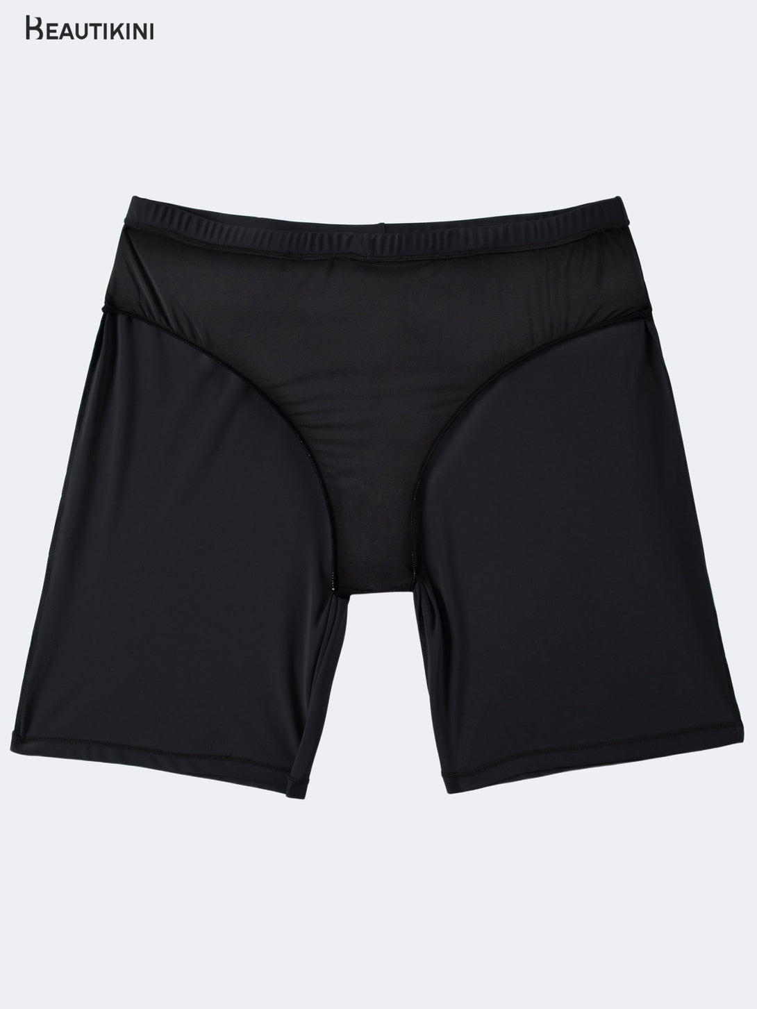 BEAUTIKINI Women's Black High - Waist Swim Shorts - Stylr