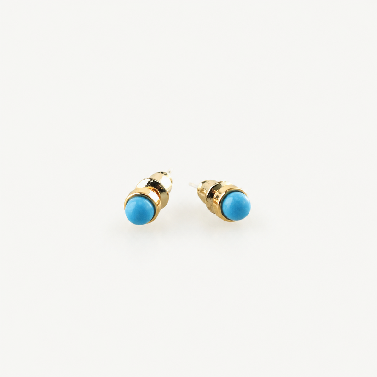 Blue Agate Stud Earrings for Women
